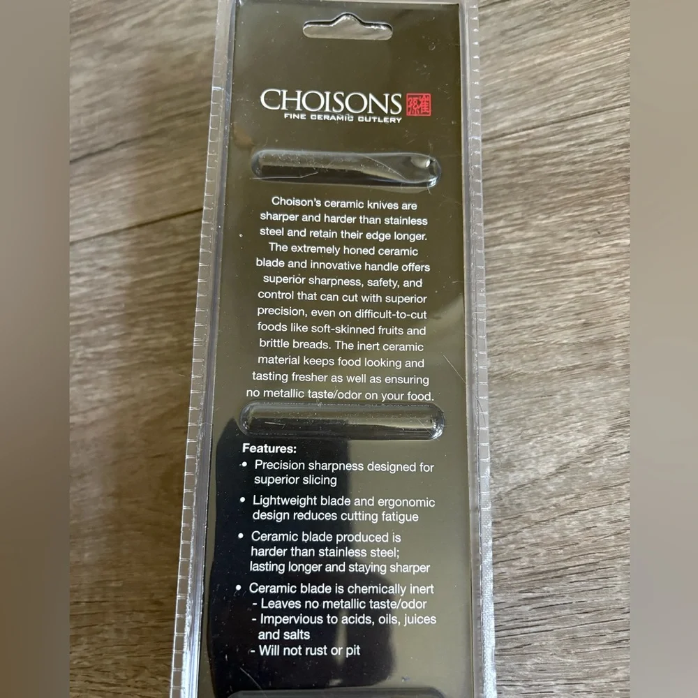 Choisons Procera 6” Fine Ceramic Black Japanese Chef Kitchen Knife